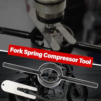 Motorcycle Fork Service Tool Kit Endxedo Fork Oil Level Tool Fork Spring Compressor and Damper Rod Bleed Tool 3PCS Motorcycle Fork Tool Set