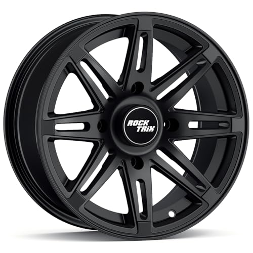 RockTrix RT103 14x7 ATV UTV Wheel 4x156 4+3 Offset, Matte Black, 1pc Single