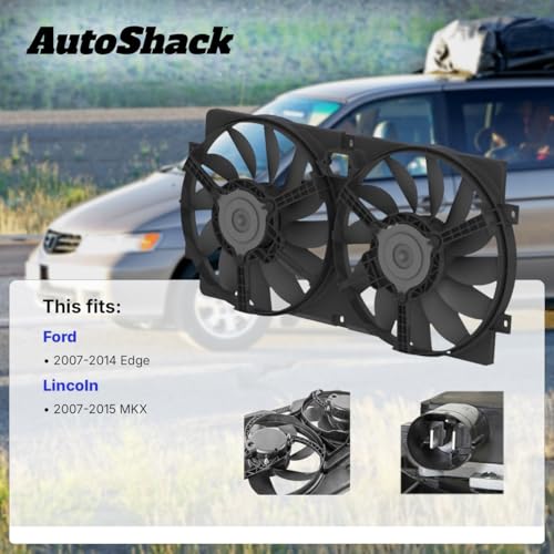 AutoShack Radiator Cooling Fan Assembly for Ford Edge 2014