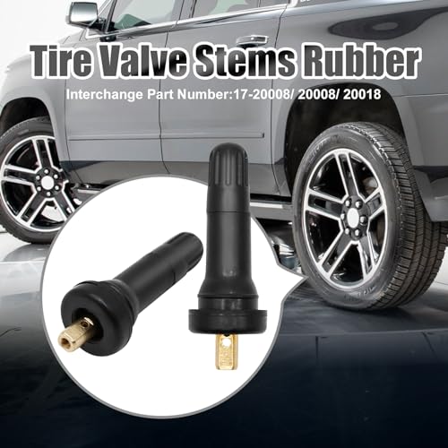100Pcs 17-20008 TPMS Tire Pressure Sensor Valve Stem 20008 20018 Replacement for GMC Cadillac Chevy Ford Dodge Silverado and More