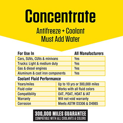 Prestone AF2000-6PK Extended Life Antifreeze - 1 Gallon, (Pack of 6)