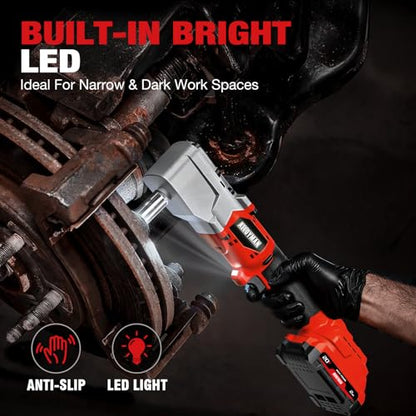 Alloyman 20V Brushless Right Angle Impact Wrench, 1/2", 207 FT-LBS(280.NM)