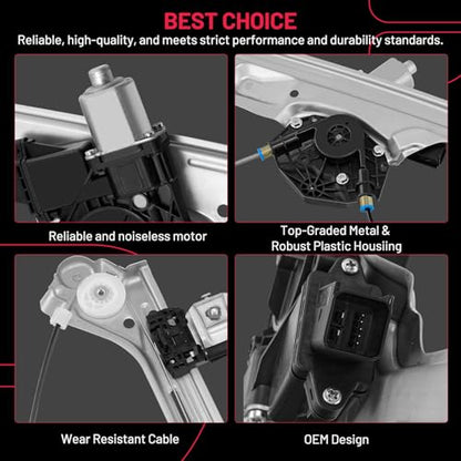BDFHYK 751-725 Power Window Regulator with Motor Front Right for E-150 250 350 450 550 Cadillac Escalade Chevy Silverado 1500 Suburban 3500 Tahoe GMC Sierra 2500 3500 Yukon XL 2014 2015 2016 2017 - size: Front Right, style: 2014-2019 Chevy Silverado 1500