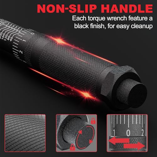 1/4" Drive Torque Wrench 20-260In.-Lb./2.96-29.4Nm, Two-way Adjustable 72-tooth Click Torque Wrench, Dual Scale, ±3% Accuracy Wrench, Suitable for Maintenance Bicycles, Cars and Trucks - size: 1/4"