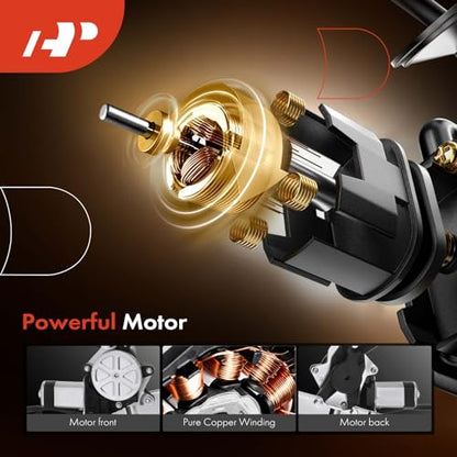 A-Premium Front Driver Side Power Window Regulator with Motor (2-Pin) - style: Front Driver Side (LH)