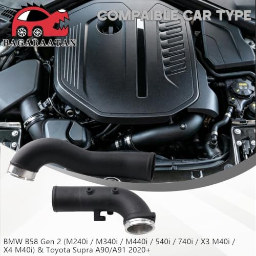 Charge Pipe For 2017+ B58 G20 G22 A90 Supra 3.0T Gen2 Aluminum - size: 2017+ BMW B58 3.0T GEN2 G20/G22/A90