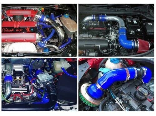 Silicone Radiator Hose For Chevrolet Nova With Clamps 1968-1974 73 72 71 70 69 (red) - color: Red