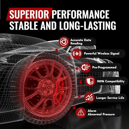 TPMS Sensor Tesla, Bluetooth Tire Pressure Monitoring System Sensor, 4 Pack - size: 4 PCS-TPMS Sensor Bluetooth