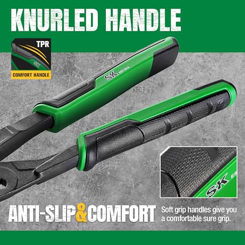 SK 6" Pliers Wrench, Smooth Parallel Jaw, Water Pump Pliers, CR-V Steel - size: 6-inch Single
