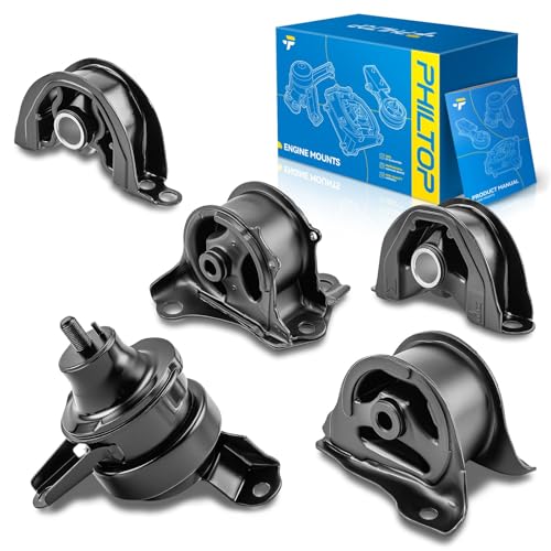 PHILTOP Set of 5 Engine Mounts for 1997-2001 Honda CR-V Automatic - size: for 1997-2001 CR-V