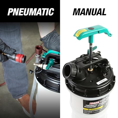 OEMTOOLS 24938 Pneumatic/Manual Fluid Extractor, 9.5L Oil Extractor Pump - size: 9.5 Liter