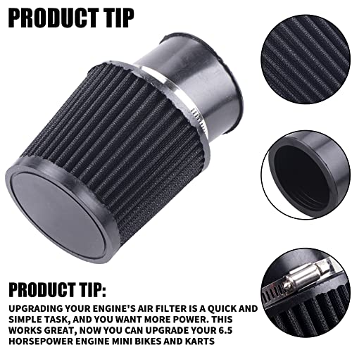 High Performance Upgraded Air Filter adapter Intake Spark Plug Kit for Predator 212cc 6.5 Hp Engine Mini Bike Go Kart Racing （Black） - color: black, size: Without carburetor