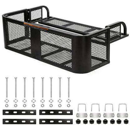 ORCISH Heavy Duty ATV Rear Drop Basket, Steel Mesh Rack with Mounting Kit - size: 40" L