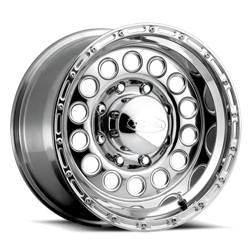 Raceline Wheels 887 ROCKCRUSHER Wheel Polished 15X10"6X5.5 Bolt Pattern -47mm Offset/(3.65"B/S) Aluminum Passenger Car Wheels, Full Size Replacement Chrome Car Rims - color: Polished, size: 15X10 Inches, 6X5.5, -47/3.65"