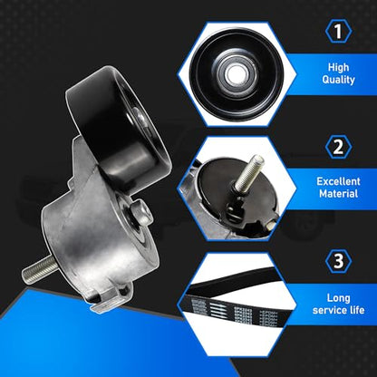 Serpentine Drive Belt Tensioner Pulley Idler Pulley Fit for Ford