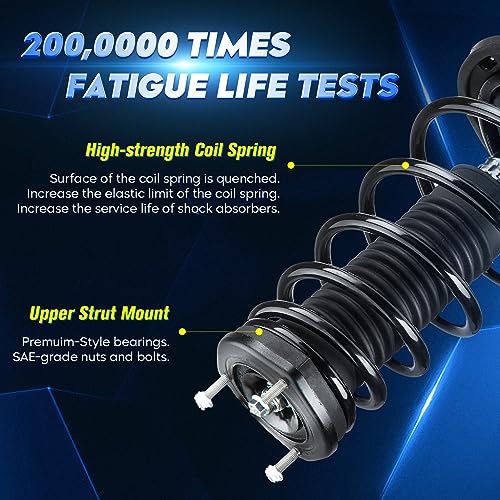 Rear Strut Assembly & Sway Bar Links 2007-2012 Camry Exc. SE Models, for 2008-2012 Toyota Avalon, Shock Absorbers Replace 172309 172310 4PCS - size: 07-12 Rear