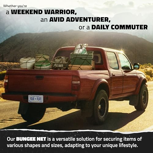Mockins 50"x36" Large Cargo Net for Pickup Truck Bed, Roof Rack or Trailer - size: 50" x 36"