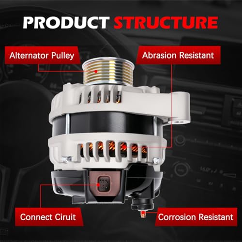 Alternator 11390N New 130A 12V for Honda Accord 2008-2012 2.4L L4 - size: 11390