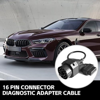 Adapter Fit for OBD1 to OBD2 16pin to 20pin Diagnostic Scanner Convertor Adapter Vehicle 16 Pin Connector Compatible with BMW - size: per BMW 20 Pin