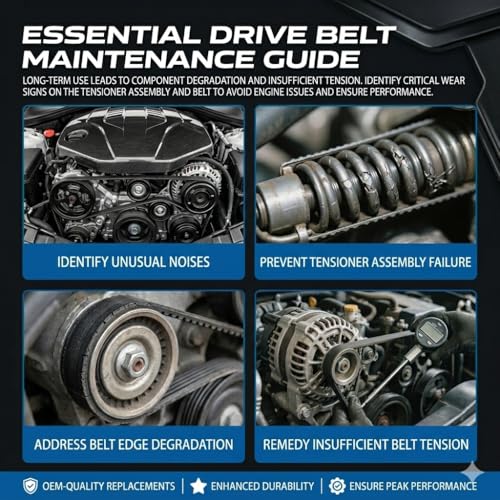 Serpentine Belt Kit With Tensioner And Idler Pulley For Chevrolet Pontiac - size: Chevy Impala, Malibu, Pontiac G6 (06-11)