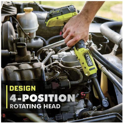 RYOBI ONEAND HP 18V BRUSHLESS Cordless 1/4 in. Extended Reach Ratchet Tool ONLY PBLRC01B