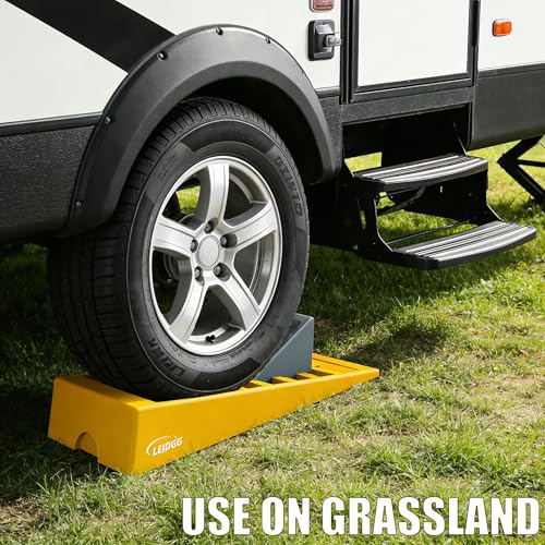 2 Pack RV Leveling Blocks Heavy Duty Camper Ramps - size: Adjustable Leveling Ramps
