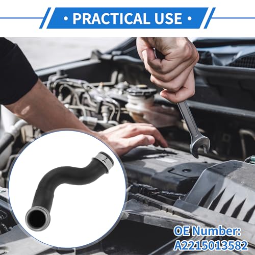 1 Pc Radiators Hose for Mercedes-Benz CL550 2009-2010 S550 2007-2010 Good Sealing Rubber Black Upper Coolant Water Tank Connection Pipe