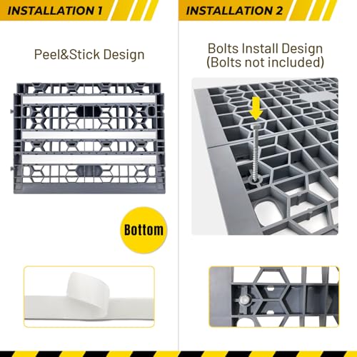 HOXWELL Modular Threshold Ramps for Doorways, 2'' Rise Wheelchair Ramps for Home Steps, 3000 Lbs Load Capacity Detachable Solid Plastic Entry Door Ramps for Wheelchairs and Cars, 2 PCS - size: 2''-2 Packs