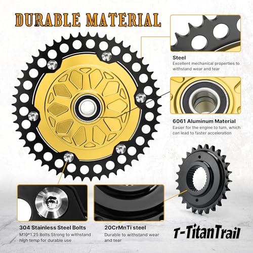 2009-up Touring Belt Drive to Chain Drive Conversion Set, Gold - color: Gold