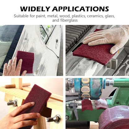 Maroon Scuff Pad Roll 5" x 7-1/2 ft - General Purpose Surface Prep for Auto Body, Woodworking & Paint - color: Maroon, style: 5 Inches * 7-1/2 Feet