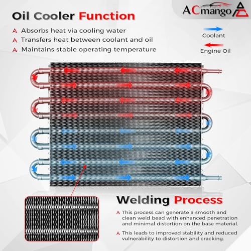 8 Pass Ultra-Cool Tube and Fin Transmission Cooler - color: Black, size: 8-pass