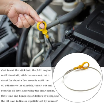 CJ5Z-6750-A Engine Oil Dipstick Indicator, Compatible with Ford Edge Escape Explorer Focus Fusion Taurus, Lincoln Continental MKC MKT MKX MKZ, 2.0L Fluid Indicator Oil Stick - size: CJ5Z-6750-A