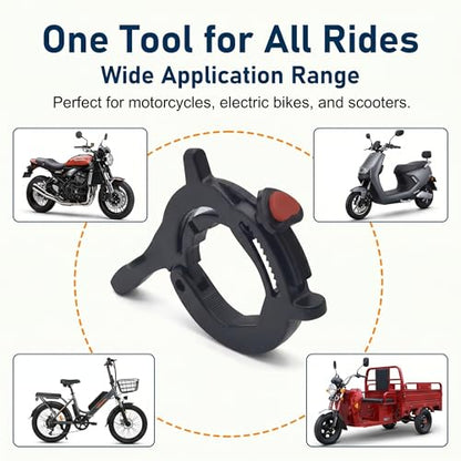 Motorcycle Cruise Control Assist, Throttle Lock Clamp with Quick Release Button, Anti-slip Handlebar Booster for Outdoor Long Rides, Modification Accessory for Motorcycles E-bikes (Black)