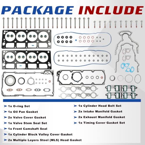 6.0L 6.2L MLS Head Gasket Set with Bolt OE#ES72220 ES72390 HS26192PT-5