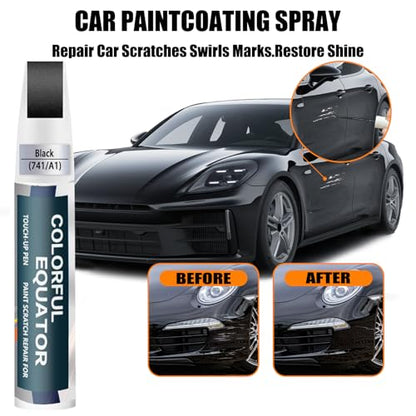 Car Touch up Paint(741/A1 Black) Compatible with Toyota/Porsche, Car Paint Pen Scratch Repair Two-In-One Touch Up Paint, Premium Car Scratch Remover for Deep Scratches - color: Black(741/A1) Compatible with 2026 Macan/2026 911/2025 718/2026 Taycan/2026 Pa