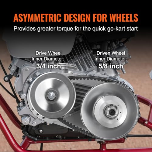 VEVOR Torque Converter 30 Series Mini Bike Go Kart Clutch 212CC 10T #40 41 Chain and 12T #35 Replacement Set TAV2 30-75 218353A Manco CVT Clutch Small Engine Drive Belt - size: 3/4" 10T #40/41 and 12T #