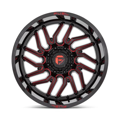 FUEL OFF-ROAD D808 HURRICANE 20X9, 8X180, 5.79, 20mm GLOSS BLACK MILLED RED TINT - D80820901857 - color: GLOSS BLACK MILLED RED TINT, size: 20X9, 8X180, 5.79, 20mm