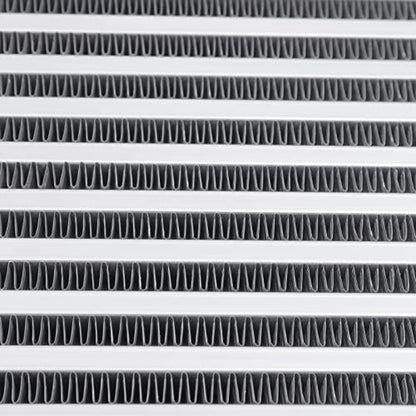 Intercooler, 24.5" x 12.5" x 3" Universal Aluminum Intercooler Kit, 2.5" O.D In/Out One Side, Front Mount Intercooler for All Cars and Trucks, Direct Replacement, Silver - size: 24.5" x 12.5" x 3"