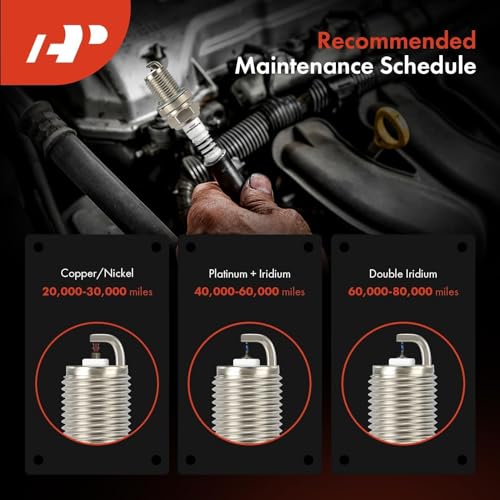 A-Premium Iridium Platinum Spark Plugs Pack of 4, Fine Wire, L4 Engine - style: Pack of 4
