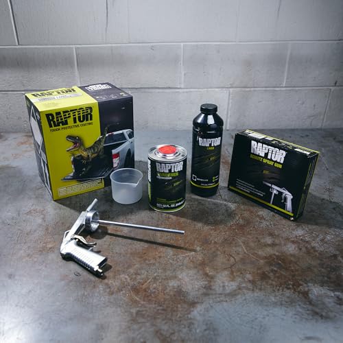 U-POL Raptor Black Urethane Spray-On Truck Bed Liner Kit, 6 Litres