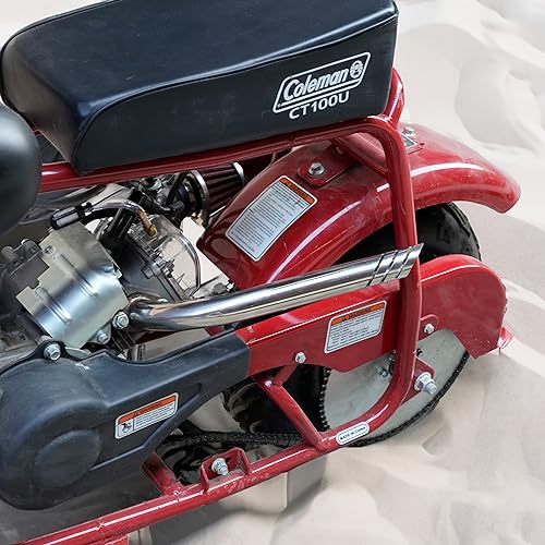 JMCHstore Header Exhaust Pipe Kit for Coleman CT100U CC100X 98cc Predator 79cc 3HP Engine, Massimo MB100 79cc Mini Bike, 154F 3.0 hp Engine Parts (Sliver) - color: Sliver