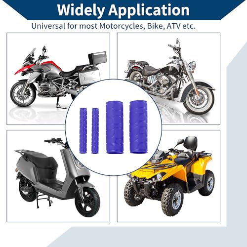 1 1/8" / 29mm 1 1/8" / 29mm Motorcycle Hand Grips Cover Kit Non Slip Rubber Handlebar Grips for Motorcycle Scooter Bicycle ATV Blue 1 Set - color: Blue