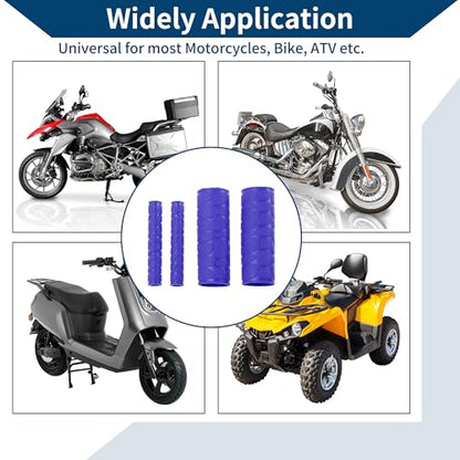1 1/8" / 29mm 1 1/8" / 29mm Motorcycle Hand Grips Cover Kit Non Slip Rubber Handlebar Grips for Motorcycle Scooter Bicycle ATV Blue 1 Set - color: Blue