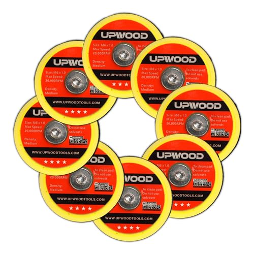8 pcs 2 inch M6 Thread Hook and Loop Backing Pad for Mini Air Sander Polisher - color: Hook and Loop, size: 2 inch M6 Thread
