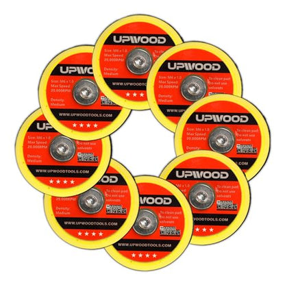 8 pcs 2 inch M6 Thread Hook and Loop Backing Pad for Mini Air Sander Polisher - color: Hook and Loop, size: 2 inch M6 Thread