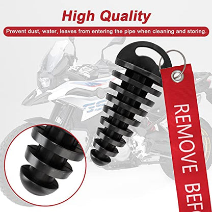 2 Pack Muffler Dirt Bike Exhaust Plug Fit 2 Stroke Motorcycle Bike (S) - size: S: 0.6-1.5 Inch