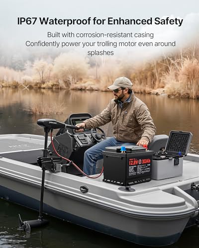 VEVOR 12V 30Ah LiFePO4 Dual Purpose Battery, 600CCA BCI Group 47 Deep Cycle & Starter Lithium Battery, Built-in Smart BMS, Automotive Start-Stop for RV, Marine, Trolling Motor, Car & Engine Starting - style: Group 47 30Ah 600CCA