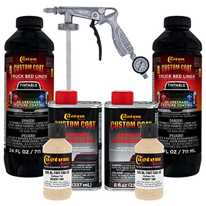 Custom Coat Desert Tan Urethane Spray-On Truck Bed Liner Kit, 2 Quarts