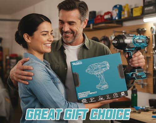 Cordless Impact Wrench 3/4" Compatible with Makita 18V Battery, 1850Ft-lbs(2500N.m) High Torque Impact Gun Heavy Duty, Brushless Electric Power Impact Driver with 4 Speed Modes & LED Work Light - size: 3/4" 2500NM Compatible with Makita