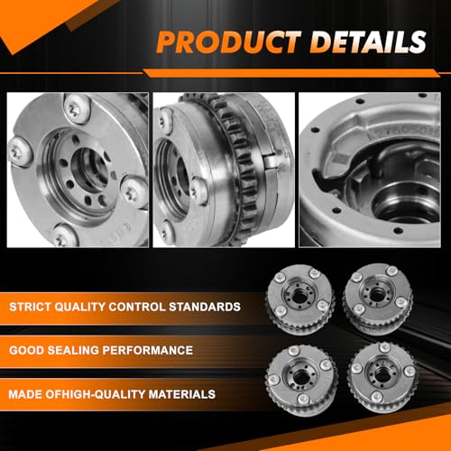 2760501347 4pcs Camshaft Adjuster VVT Timing Gear Intake & Exhaust Camshaft Adjuster Set Fits for Mercedes 2012 E350 C350 R350 ML350 SLK350 V6 3.5L Replace#2760501347 2760501447 2760501547 2760501647 - color: 2760501347